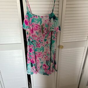 Lilly Pulitzer Pink and Green Floral Dress